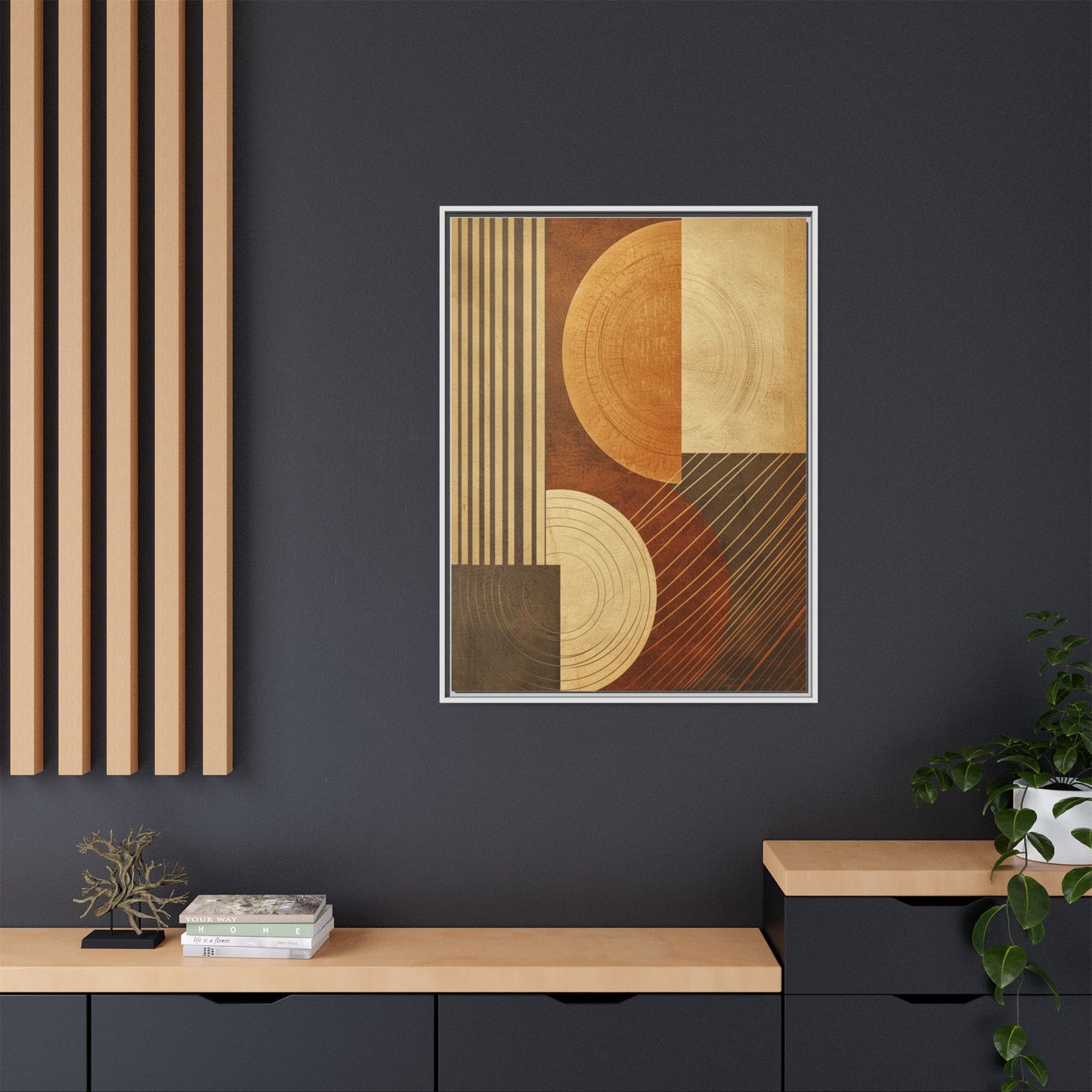 Modern Abstract Wall Art Print, Geometric Matte Canvas, Home Decor, Living Room Artwork, Boho Chic Decor, Housewarming Gift