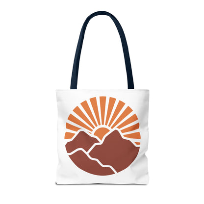 Sunrise Mountain Tote Bag, Eco-Friendly Shopping Bag, Adventure Tote, Summer Tote, Gift for Nature Lovers, Beach Bag