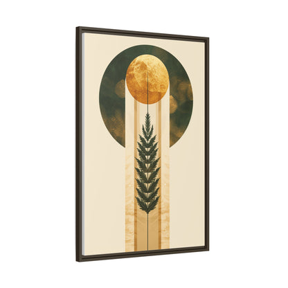 Framed Matte Canvas Art Print, Bohemian Wall Decor, Nature-Inspired Home Art, Botanical Print for Living Room, Gift for Art Lovers