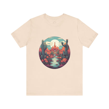 Desert Sunset Tee, Relaxed Fit Shirt, Nature Lover Gift, Casual Wear, Summer Vibes, Outdoor Adventure Clothing