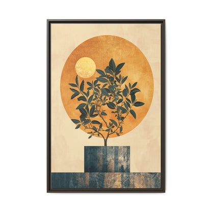 Framed Art Print of Botanical Design, Modern Wall Decor, Home Aesthetic, Gift for Art Lovers, Minimalist Artwork, Elegant Living Room Accent