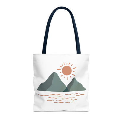 Scenic Mountain Tote Bag, AOP Eco-Friendly Bag for Nature Lovers, Travel Essentials, Beach Tote, Gift for Adventurers