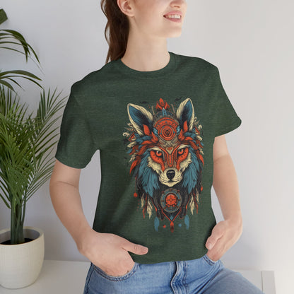 Bohemian Wolf Graphic Tee | Cool T-Shirt, Casual Wear, Nature Lover Gift, Festival Outfit, Unisex Style