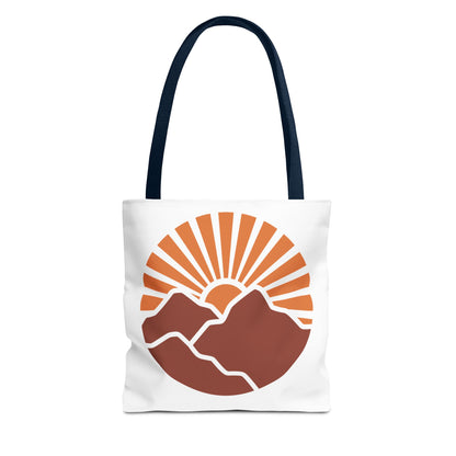 Sunrise Mountain Tote Bag, Eco-Friendly Shopping Bag, Adventure Tote, Summer Tote, Gift for Nature Lovers, Beach Bag