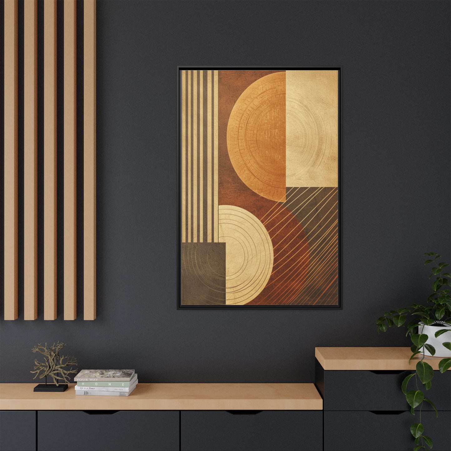 Modern Abstract Wall Art Print, Geometric Matte Canvas, Home Decor, Living Room Artwork, Boho Chic Decor, Housewarming Gift