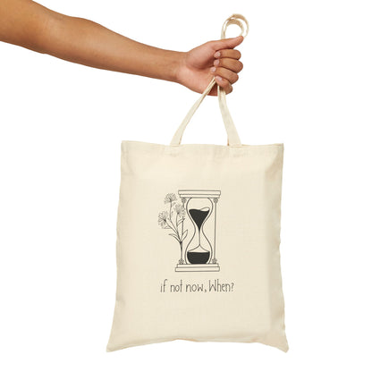 Motivational Cotton Canvas Tote Bag - Eco-Friendly Shopper, Beach Bag, Everyday Carry, Gift for Students, Sustainable Style