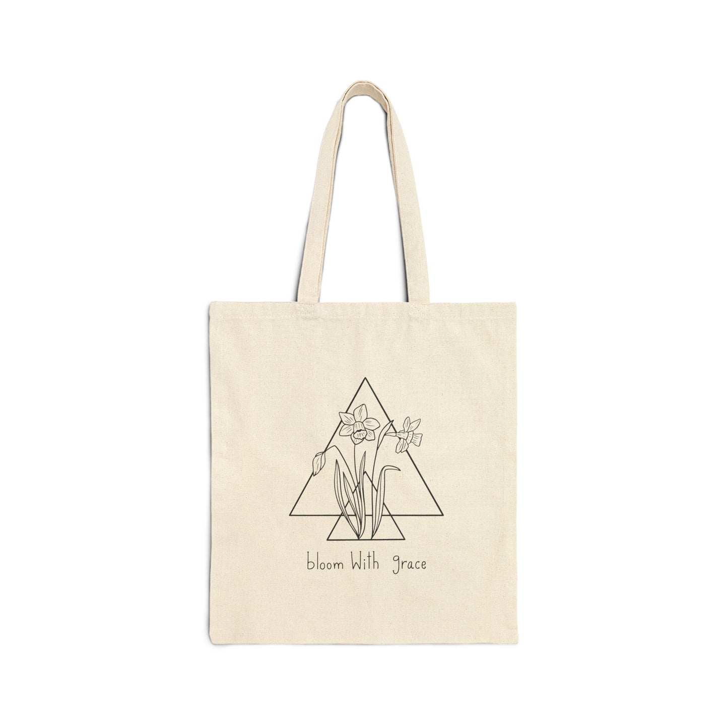 Bloom with Grace Tote Bag | Eco-Friendly Canvas Bag for Shopping, Beach, Gifts, or Everyday Use