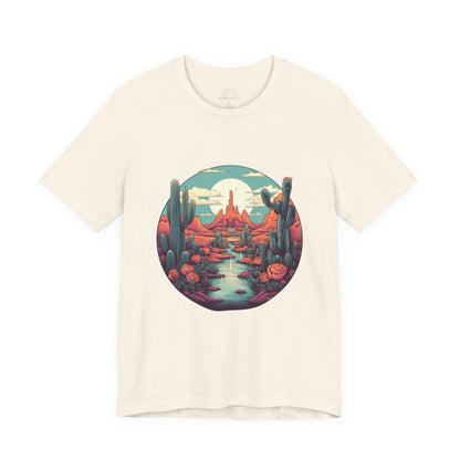 Desert Sunset Tee, Relaxed Fit Shirt, Nature Lover Gift, Casual Wear, Summer Vibes, Outdoor Adventure Clothing