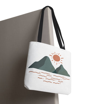 Scenic Mountain Tote Bag, AOP Eco-Friendly Bag for Nature Lovers, Travel Essentials, Beach Tote, Gift for Adventurers