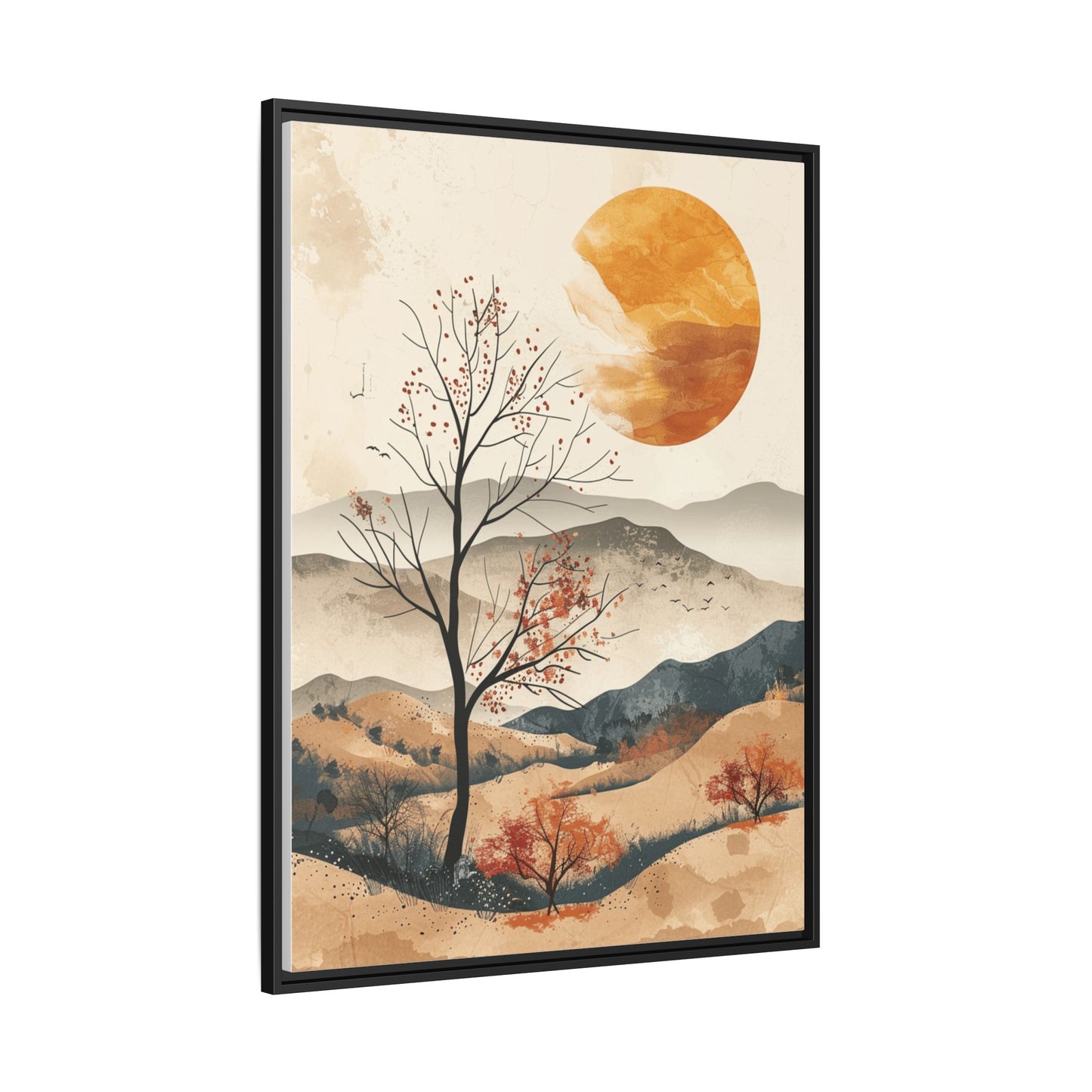 Artistic Framed Canvas Wall Art - Autumn Landscape, Home Decor, Nature Artwork, Gift for Art Lovers, Cozy Living Room Accent