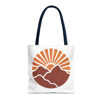 Sunrise Mountain Tote Bag, Eco-Friendly Shopping Bag, Adventure Tote, Summer Tote, Gift for Nature Lovers, Beach Bag