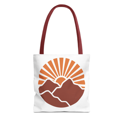 Sunrise Mountain Tote Bag, Eco-Friendly Shopping Bag, Adventure Tote, Summer Tote, Gift for Nature Lovers, Beach Bag
