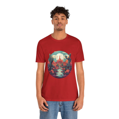 Desert Sunset Tee, Relaxed Fit Shirt, Nature Lover Gift, Casual Wear, Summer Vibes, Outdoor Adventure Clothing
