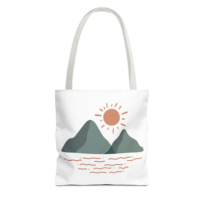Scenic Mountain Tote Bag, AOP Eco-Friendly Bag for Nature Lovers, Travel Essentials, Beach Tote, Gift for Adventurers