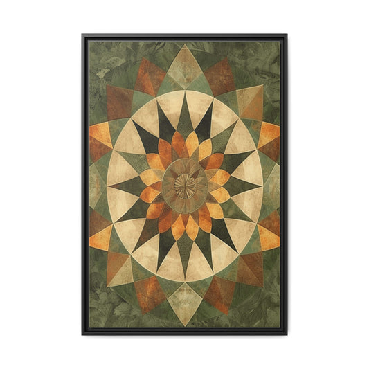 Framed Art Print - Vibrant Geometric Wall Decor for Home, Kitchen, Living Room, Gift for Housewarming, Modern Artwork