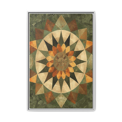 Framed Art Print - Vibrant Geometric Wall Decor for Home, Kitchen, Living Room, Gift for Housewarming, Modern Artwork