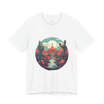 Desert Sunset Tee, Relaxed Fit Shirt, Nature Lover Gift, Casual Wear, Summer Vibes, Outdoor Adventure Clothing