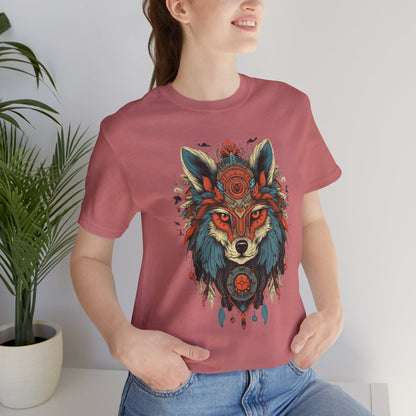 Bohemian Wolf Graphic Tee | Cool T-Shirt, Casual Wear, Nature Lover Gift, Festival Outfit, Unisex Style