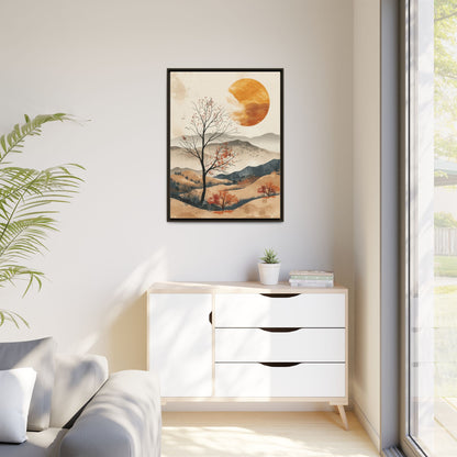 Artistic Framed Canvas Wall Art - Autumn Landscape, Home Decor, Nature Artwork, Gift for Art Lovers, Cozy Living Room Accent