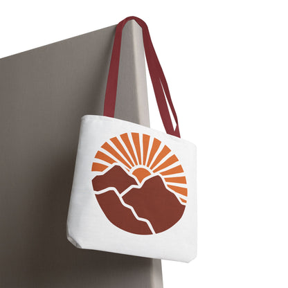 Sunrise Mountain Tote Bag, Eco-Friendly Shopping Bag, Adventure Tote, Summer Tote, Gift for Nature Lovers, Beach Bag