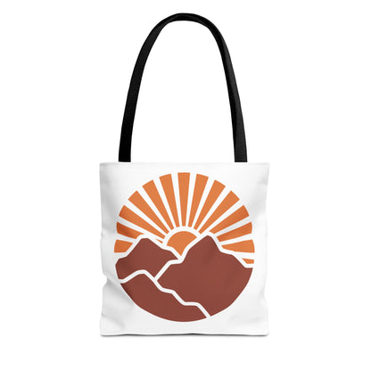 Sunrise Mountain Tote Bag, Eco-Friendly Shopping Bag, Adventure Tote, Summer Tote, Gift for Nature Lovers, Beach Bag