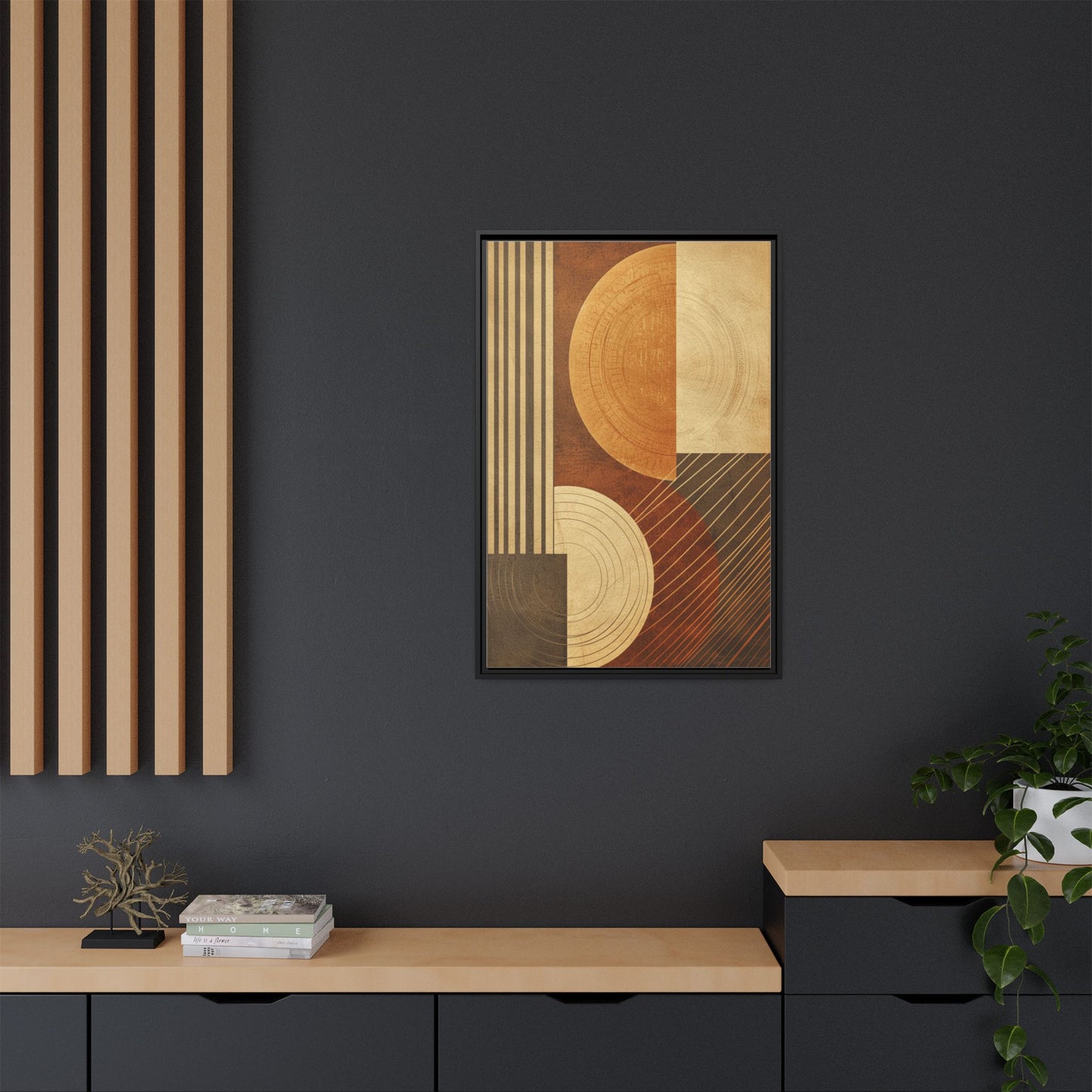 Modern Abstract Wall Art Print, Geometric Matte Canvas, Home Decor, Living Room Artwork, Boho Chic Decor, Housewarming Gift