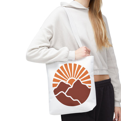 Sunrise Mountain Tote Bag, Eco-Friendly Shopping Bag, Adventure Tote, Summer Tote, Gift for Nature Lovers, Beach Bag