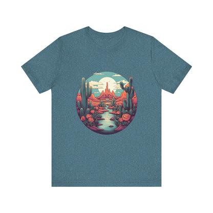 Desert Sunset Tee, Relaxed Fit Shirt, Nature Lover Gift, Casual Wear, Summer Vibes, Outdoor Adventure Clothing
