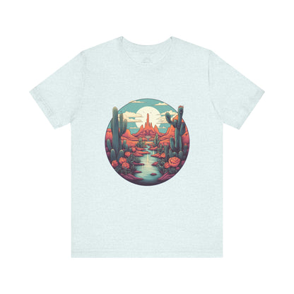 Desert Sunset Tee, Relaxed Fit Shirt, Nature Lover Gift, Casual Wear, Summer Vibes, Outdoor Adventure Clothing