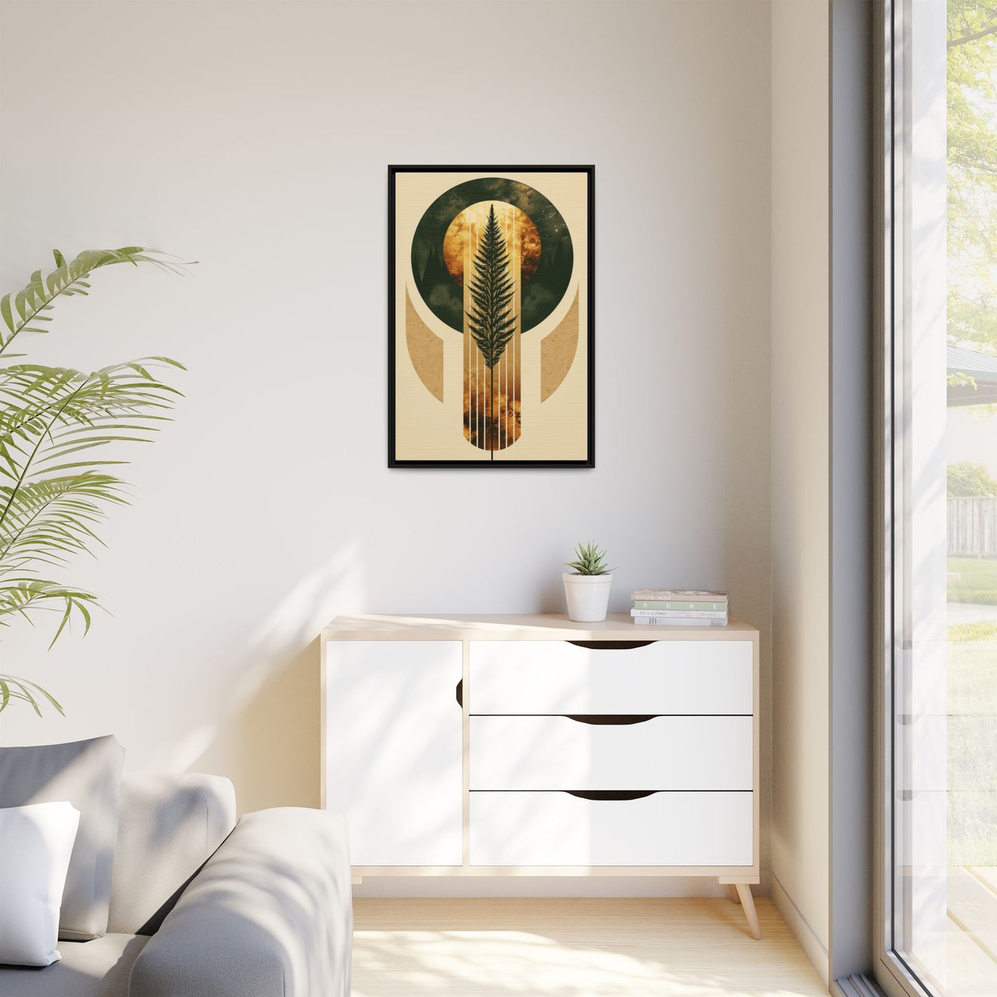 Framed Wall Art, Nature-Inspired Decor, Bohemian Home Accents, Gift for Nature Lovers, Relaxing Atmosphere, Wall Decor