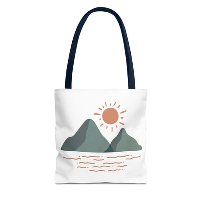 Scenic Mountain Tote Bag, AOP Eco-Friendly Bag for Nature Lovers, Travel Essentials, Beach Tote, Gift for Adventurers