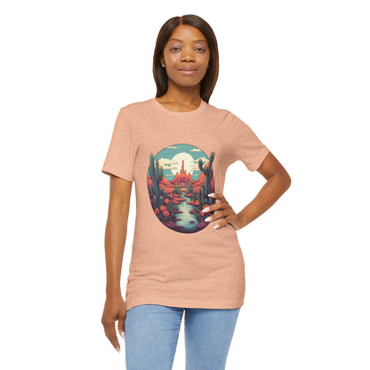 Desert Sunset Tee, Relaxed Fit Shirt, Nature Lover Gift, Casual Wear, Summer Vibes, Outdoor Adventure Clothing