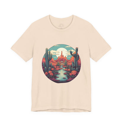 Desert Sunset Tee, Relaxed Fit Shirt, Nature Lover Gift, Casual Wear, Summer Vibes, Outdoor Adventure Clothing