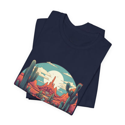 Desert Sunset Tee, Relaxed Fit Shirt, Nature Lover Gift, Casual Wear, Summer Vibes, Outdoor Adventure Clothing