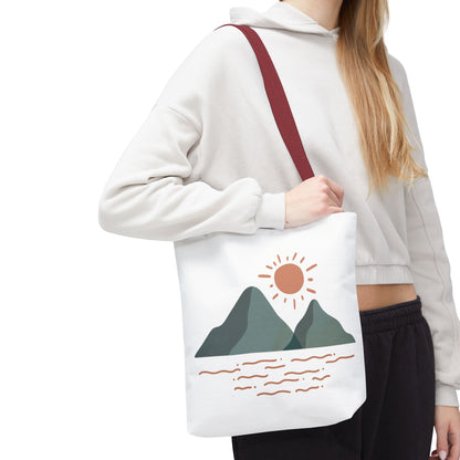 Scenic Mountain Tote Bag, AOP Eco-Friendly Bag for Nature Lovers, Travel Essentials, Beach Tote, Gift for Adventurers