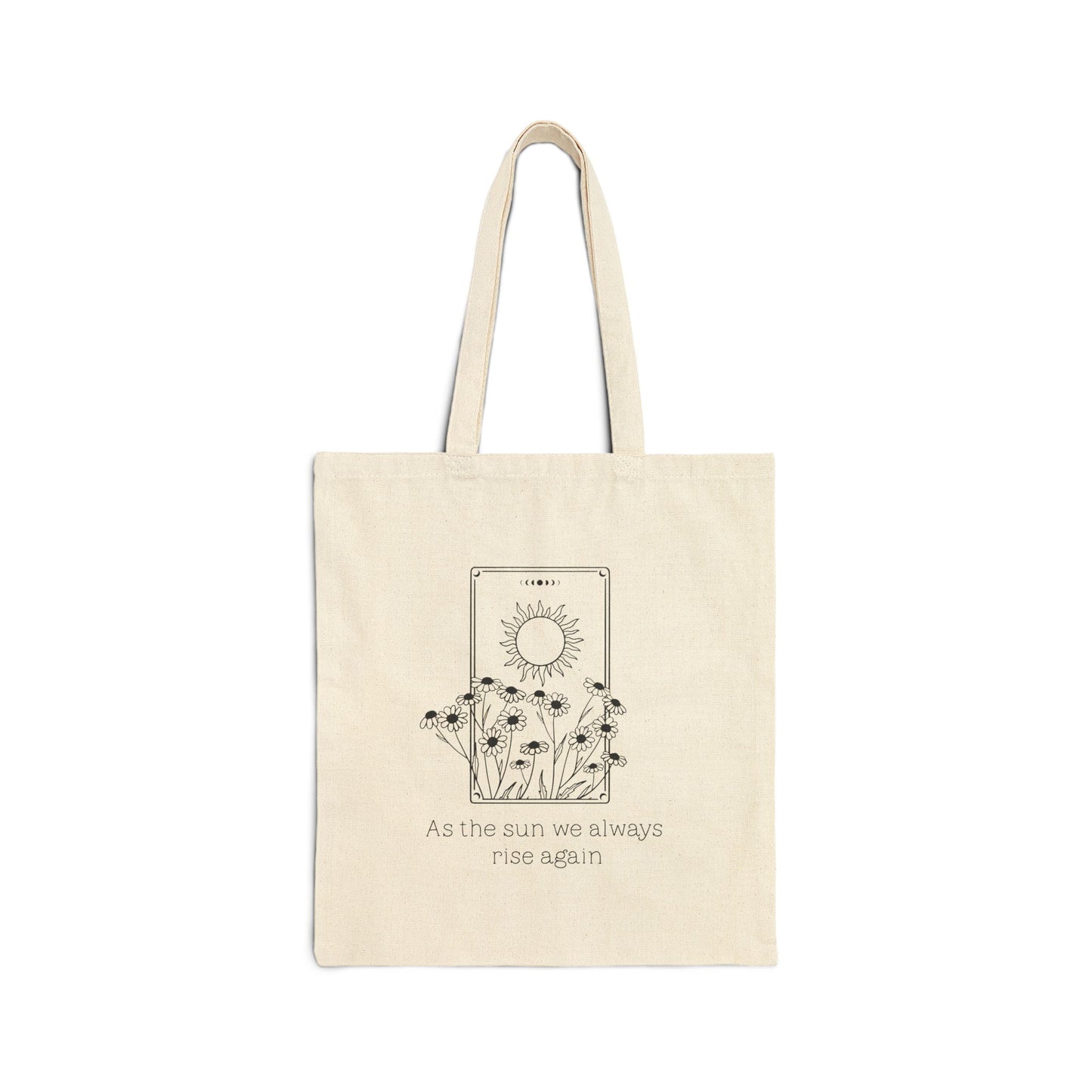 Sunshine Flower Tote Bag - Eco-Friendly Shopping Bag, Gift for Her, Canvas Carryall, Spring Floral Design, Everyday Use