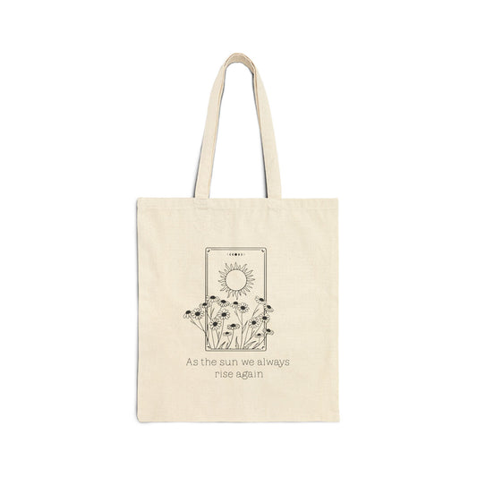 Sunshine Flower Tote Bag - Eco-Friendly Shopping Bag, Gift for Her, Canvas Carryall, Spring Floral Design, Everyday Use