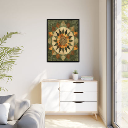 Framed Art Print - Vibrant Geometric Wall Decor for Home, Kitchen, Living Room, Gift for Housewarming, Modern Artwork