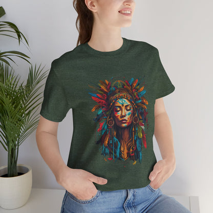Bohemian Spirit Tee | Colorful Goddess Shirt, Artistic Graphic Tee, Festival Top, Unique Gift for Her, Boho Clothing