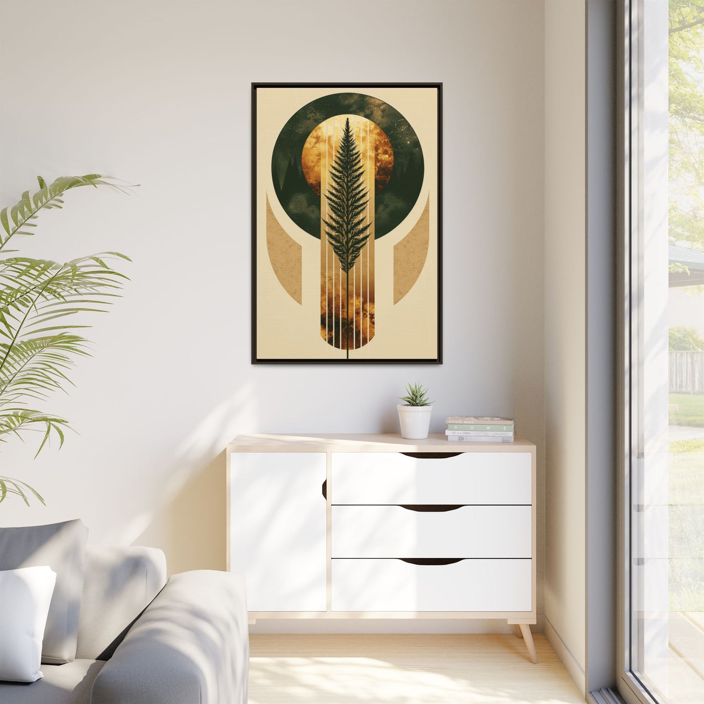 Framed Wall Art, Nature-Inspired Decor, Bohemian Home Accents, Gift for Nature Lovers, Relaxing Atmosphere, Wall Decor