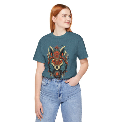 Bohemian Wolf Graphic Tee | Cool T-Shirt, Casual Wear, Nature Lover Gift, Festival Outfit, Unisex Style