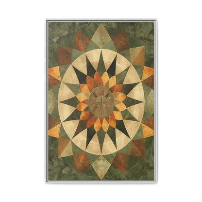 Framed Art Print - Vibrant Geometric Wall Decor for Home, Kitchen, Living Room, Gift for Housewarming, Modern Artwork