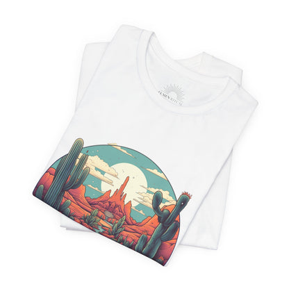 Desert Sunset Tee, Relaxed Fit Shirt, Nature Lover Gift, Casual Wear, Summer Vibes, Outdoor Adventure Clothing