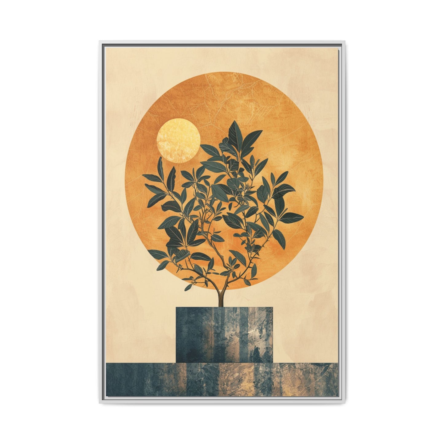 Framed Art Print of Botanical Design, Modern Wall Decor, Home Aesthetic, Gift for Art Lovers, Minimalist Artwork, Elegant Living Room Accent