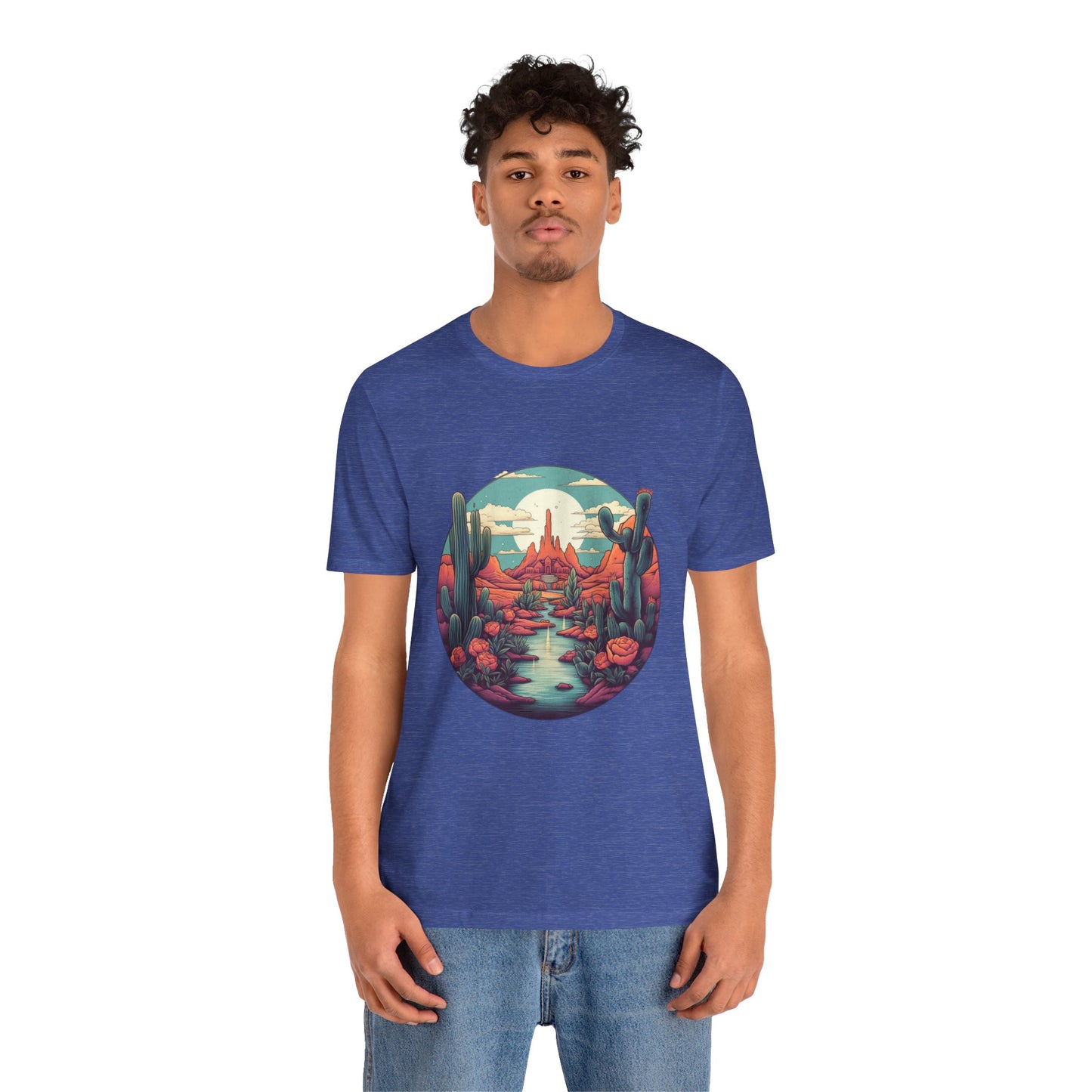 Desert Sunset Tee, Relaxed Fit Shirt, Nature Lover Gift, Casual Wear, Summer Vibes, Outdoor Adventure Clothing