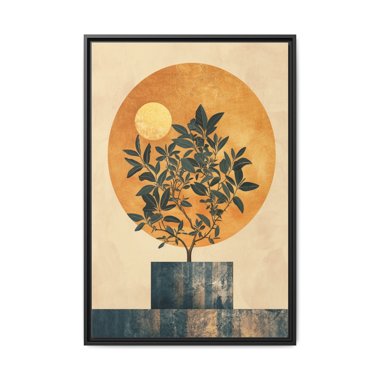 Framed Art Print of Botanical Design, Modern Wall Decor, Home Aesthetic, Gift for Art Lovers, Minimalist Artwork, Elegant Living Room Accent