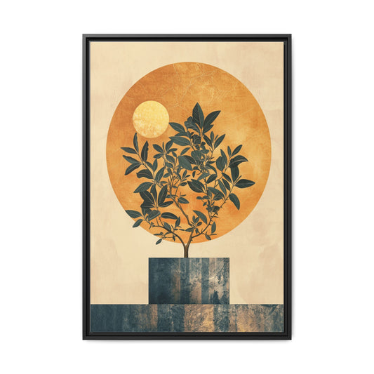 Framed Art Print of Botanical Design, Modern Wall Decor, Home Aesthetic, Gift for Art Lovers, Minimalist Artwork, Elegant Living Room Accent