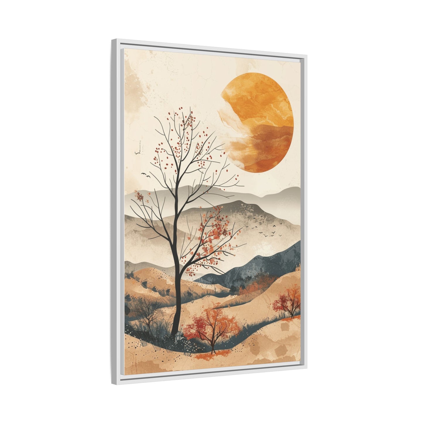 Artistic Framed Canvas Wall Art - Autumn Landscape, Home Decor, Nature Artwork, Gift for Art Lovers, Cozy Living Room Accent