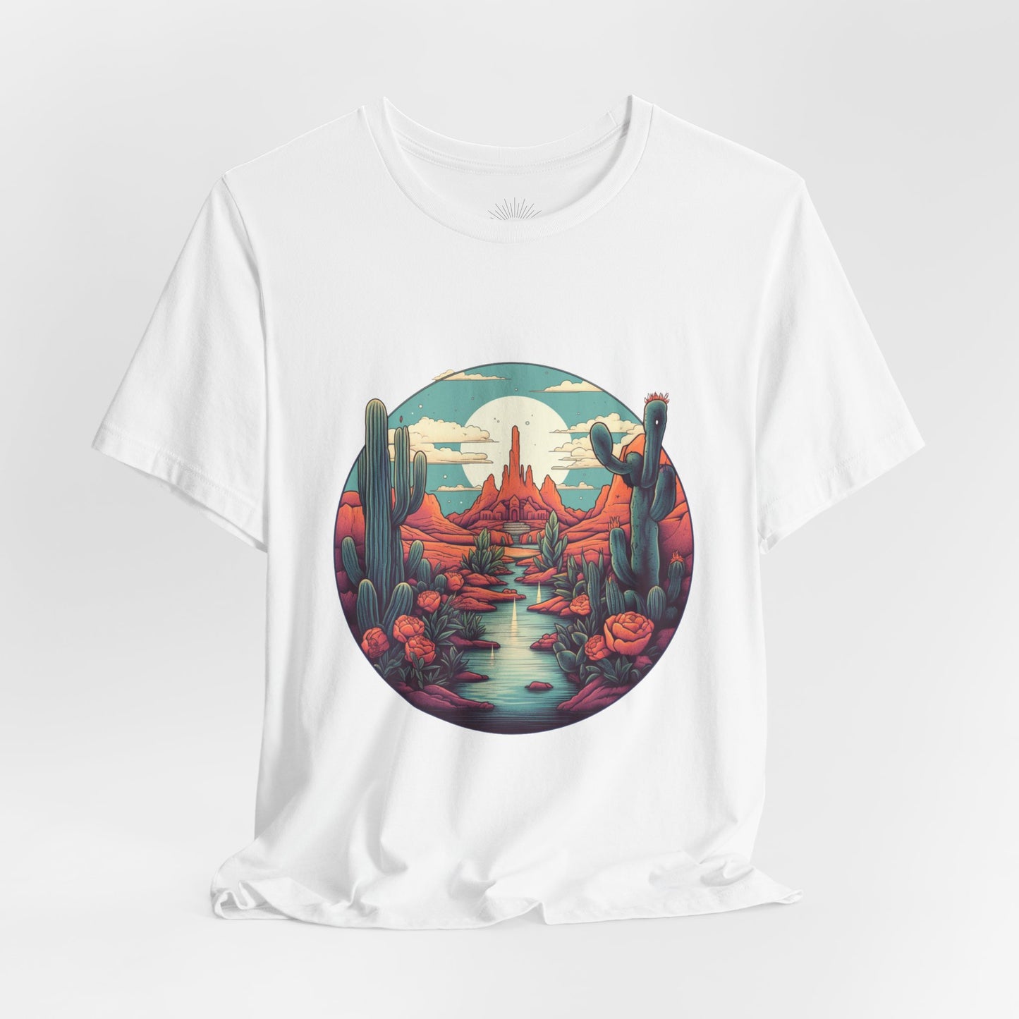 Desert Sunset Tee, Relaxed Fit Shirt, Nature Lover Gift, Casual Wear, Summer Vibes, Outdoor Adventure Clothing