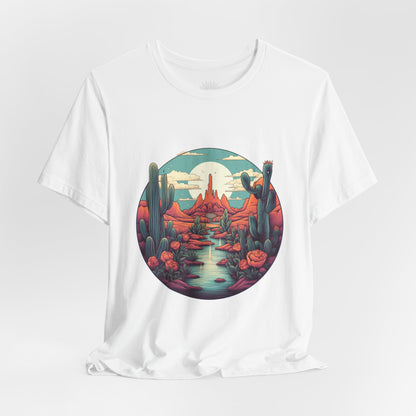 Desert Sunset Tee, Relaxed Fit Shirt, Nature Lover Gift, Casual Wear, Summer Vibes, Outdoor Adventure Clothing